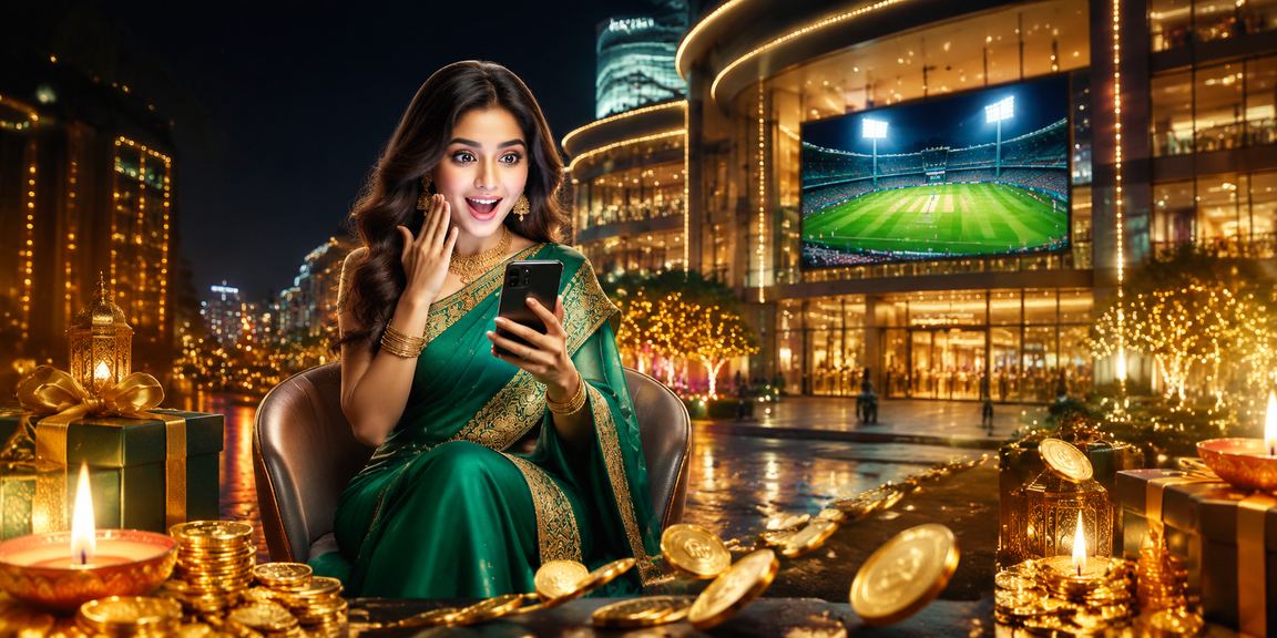 Indian woman betting on cricket via secure mobile payment in Delhi