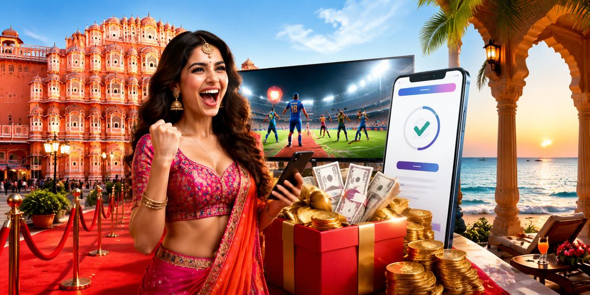 Indian woman using mobile payment for VIP betting on max2